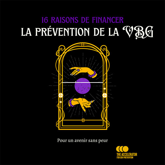 16 raisons de financer la prévention de la VBG